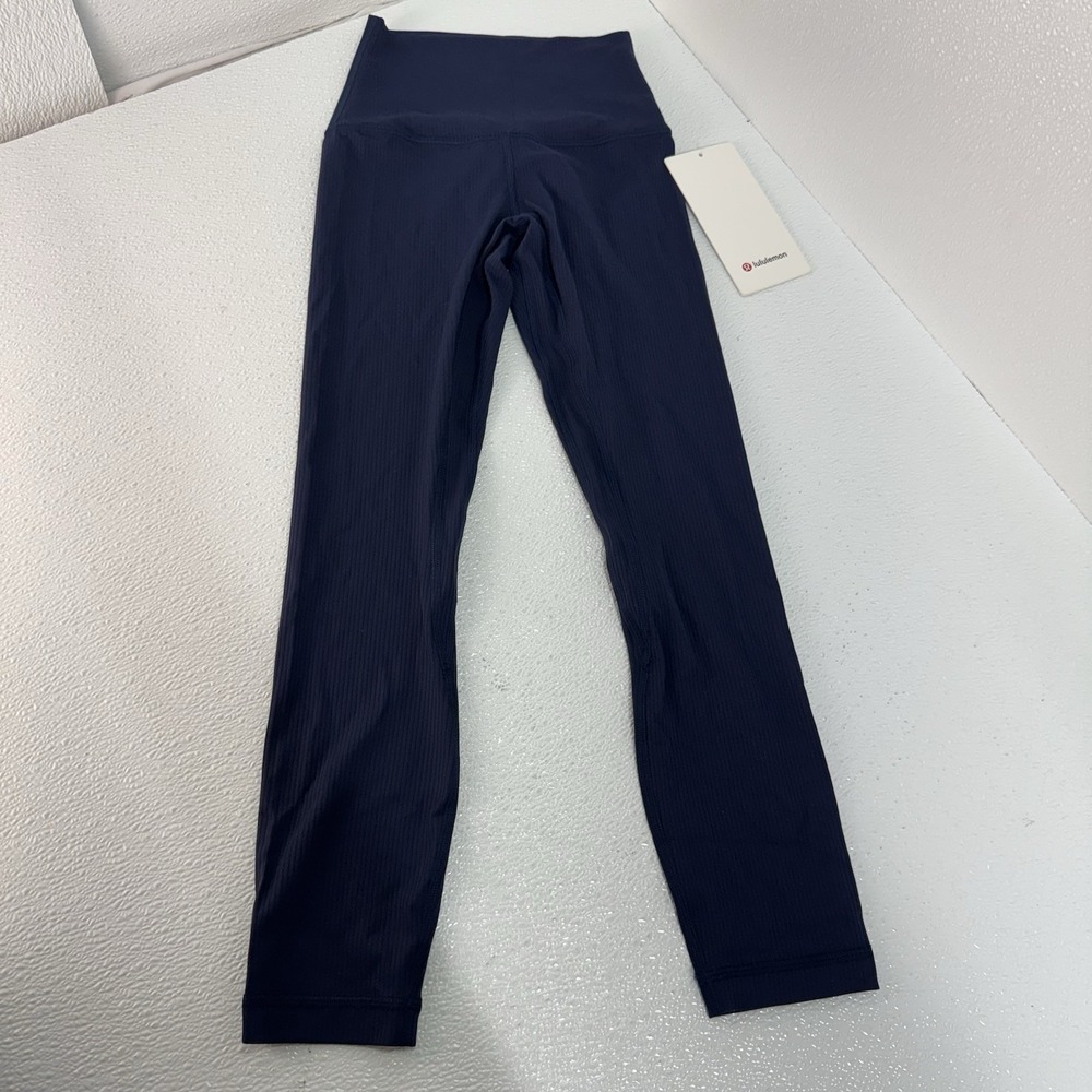 Lululemon Align Ribbed HR Crop 23" Size 0 / True Navy